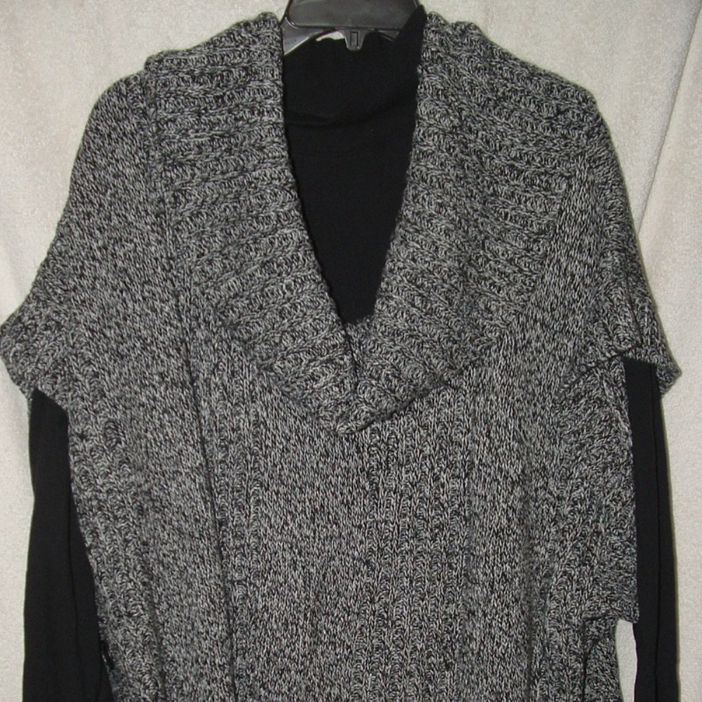 Woman Within Cowl Neck Over Sweater